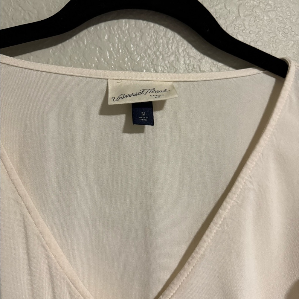 Universal Thread Ruffle Shoulder Blouse Cream - image 2